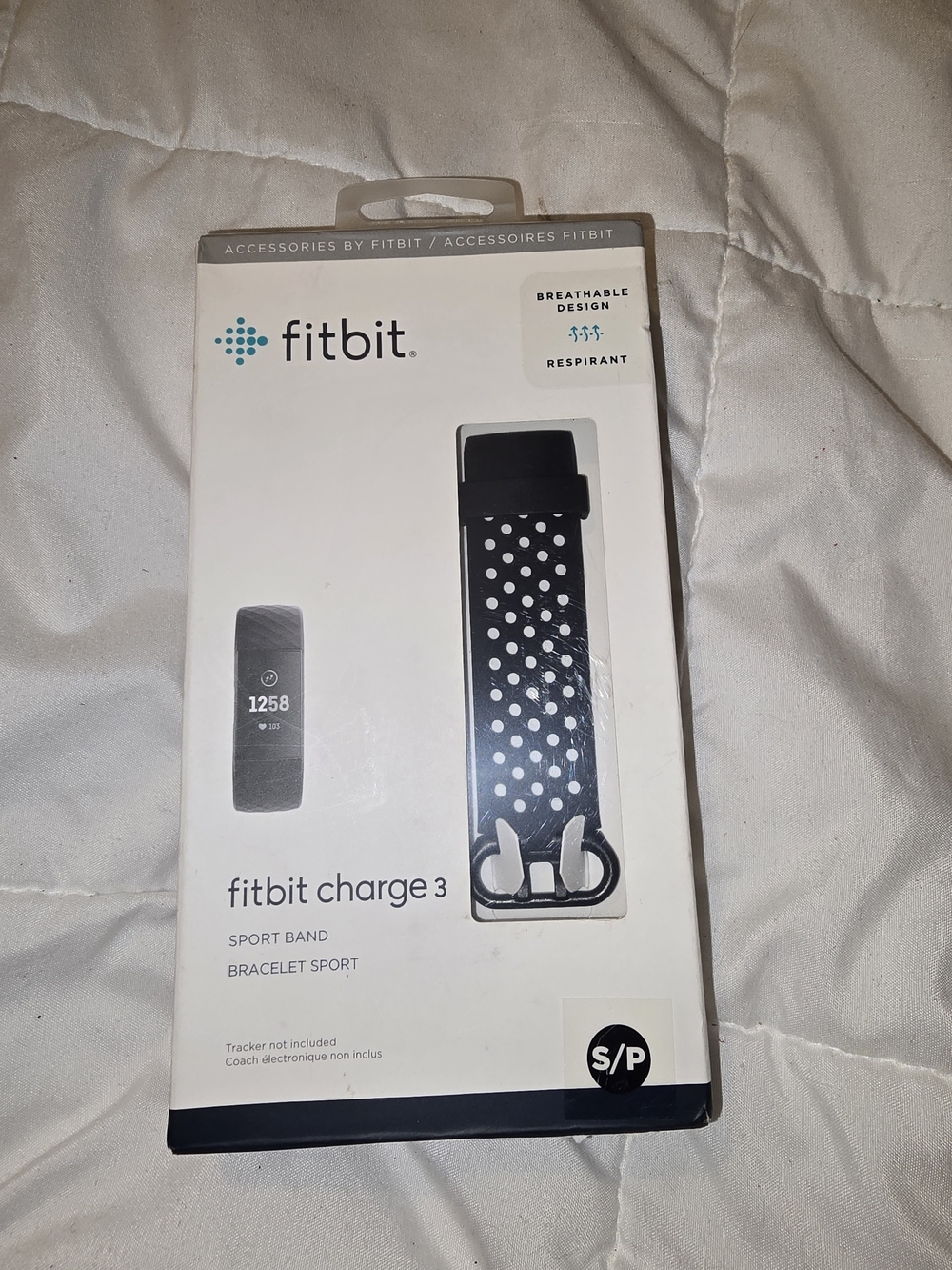 Fitbit Black and White Polka Dot Sport Band